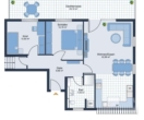 Grundriss II. OG rechts - Hochwertige 3-Zimmer-Wohnung in Bocholt zu vermieten